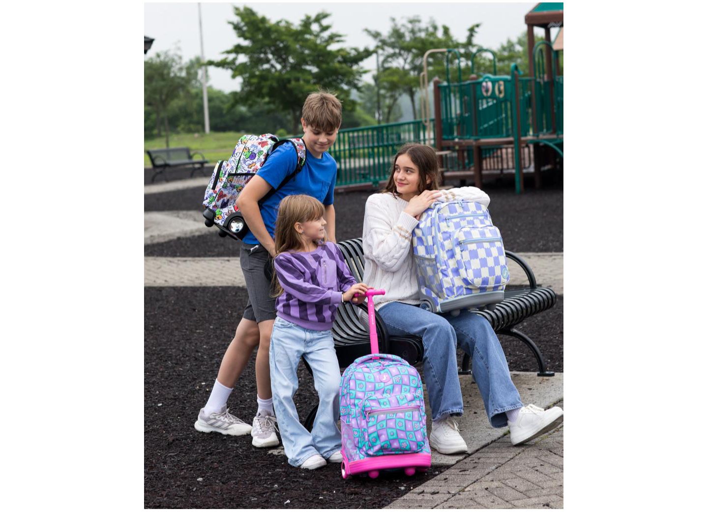 Рюкзак J World Sunrise 18" Kids Rolling для детей, цвет: Basketbally — фото 7