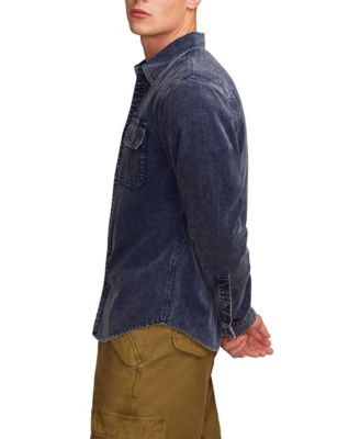 Men's Long Sleeves Indigo-Dyed Utility Shirt