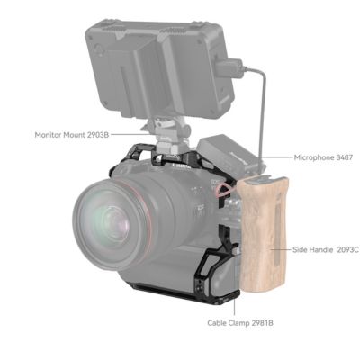 Full Camera Cage for Canon EOS R5/R6/R5C/R6 Mark II/R6 Mark III, Requires BG-R10 Battery Grip
