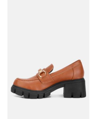 Evangeline Womens chunky platform loafers