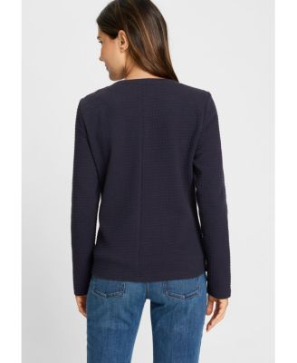 Women's Houndstooth Texture Jersey Jacket