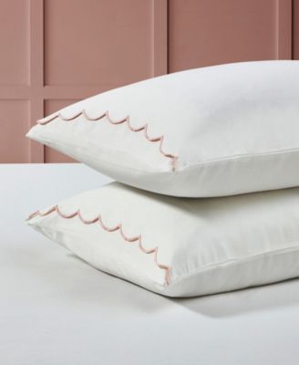 Scallop Cotton 2-Pc. Pillowcase Pair, King