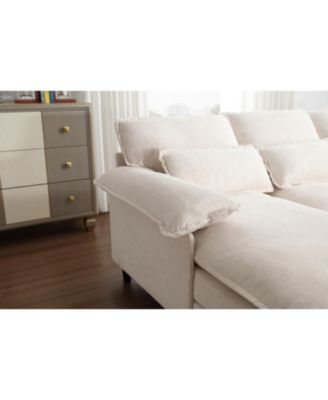 Streamdale U-Shaped Sectional Sofa with Chaise Lounge, BEIGE