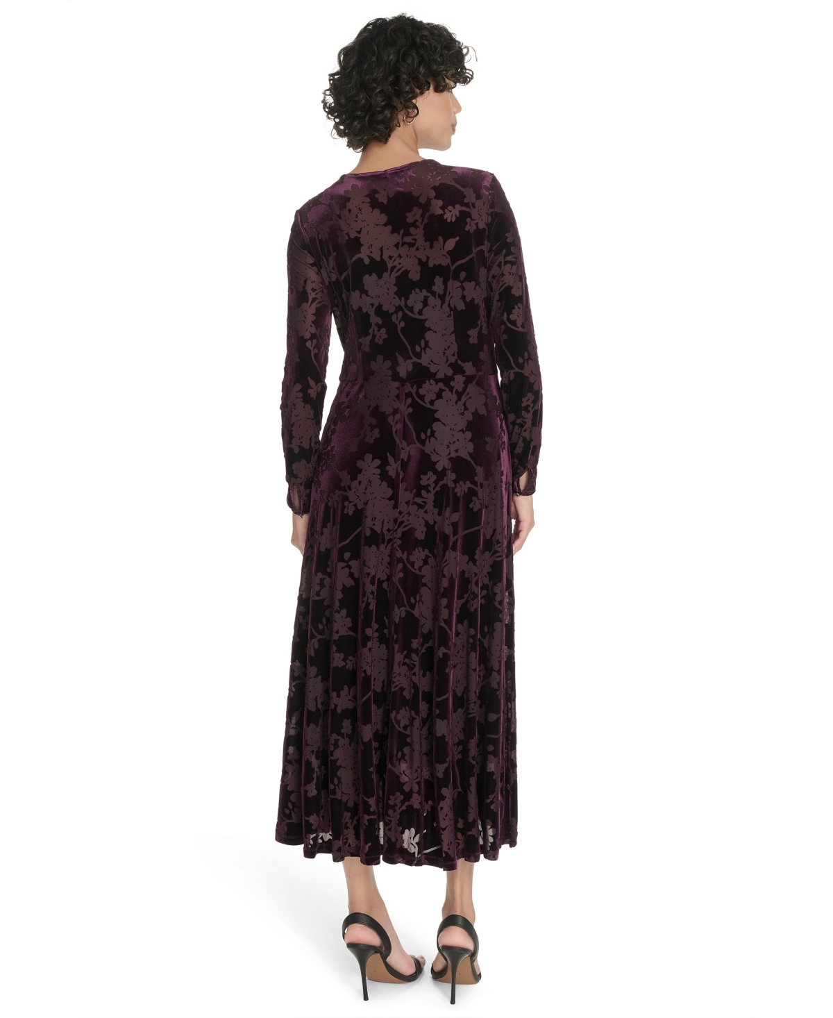 Tommy Hilfiger Women's Keyhole Printed Midi Dress In Purple