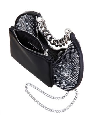 Crystal Mesh Zipper Hobo Bag