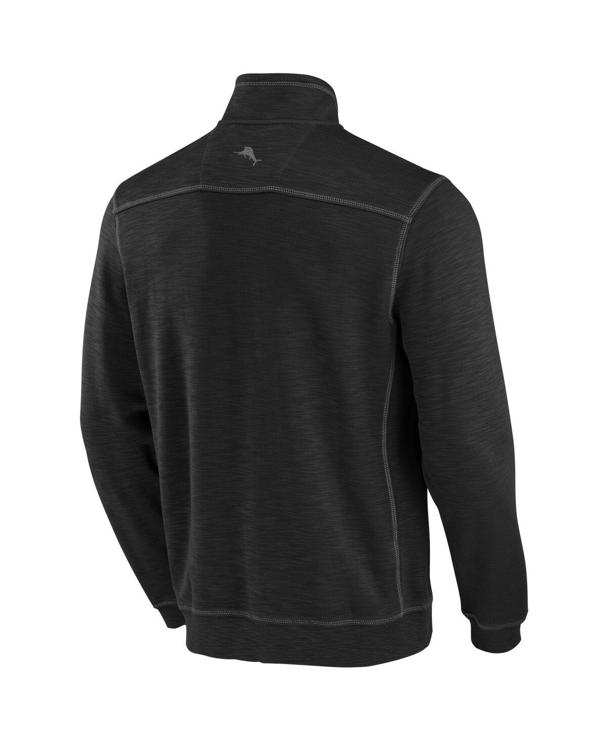 Tommy Bahama Men's Black Cincinnati Bengals Big Tall Tobago Bay Half-zip Sweatshirt In Black