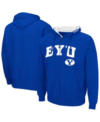 Colosseum - Men's Navy BYU Cougars Arch Logo 3.0 Full-Zip Hoodie