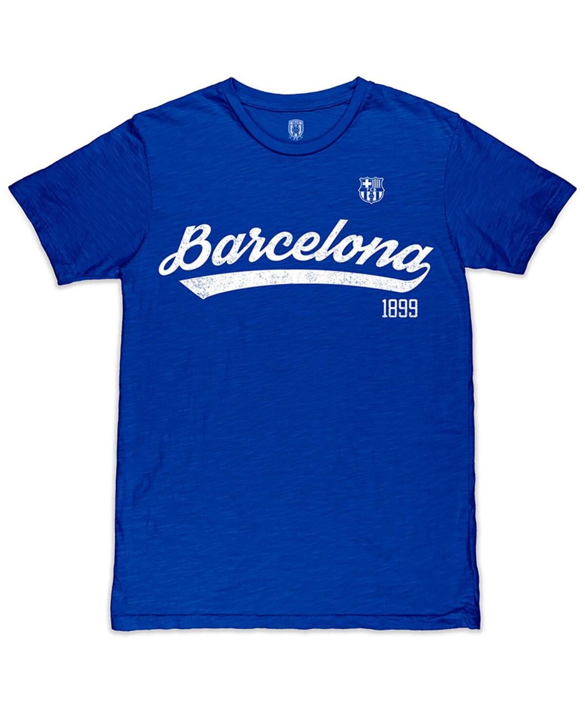 1863fc Men's Royal Barcelona Script Slub T-shirt In Blue