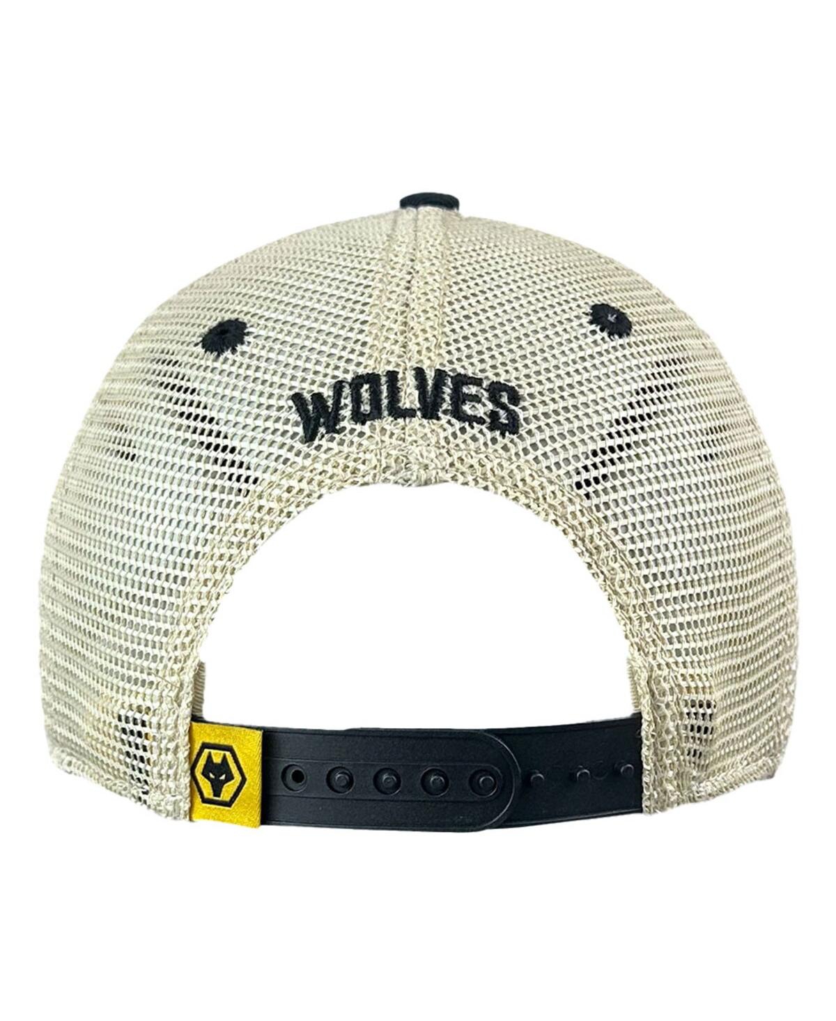 1863fc Men's Black Wolverhampton Wanderers Retro Trucker Adjustable Hat In Black