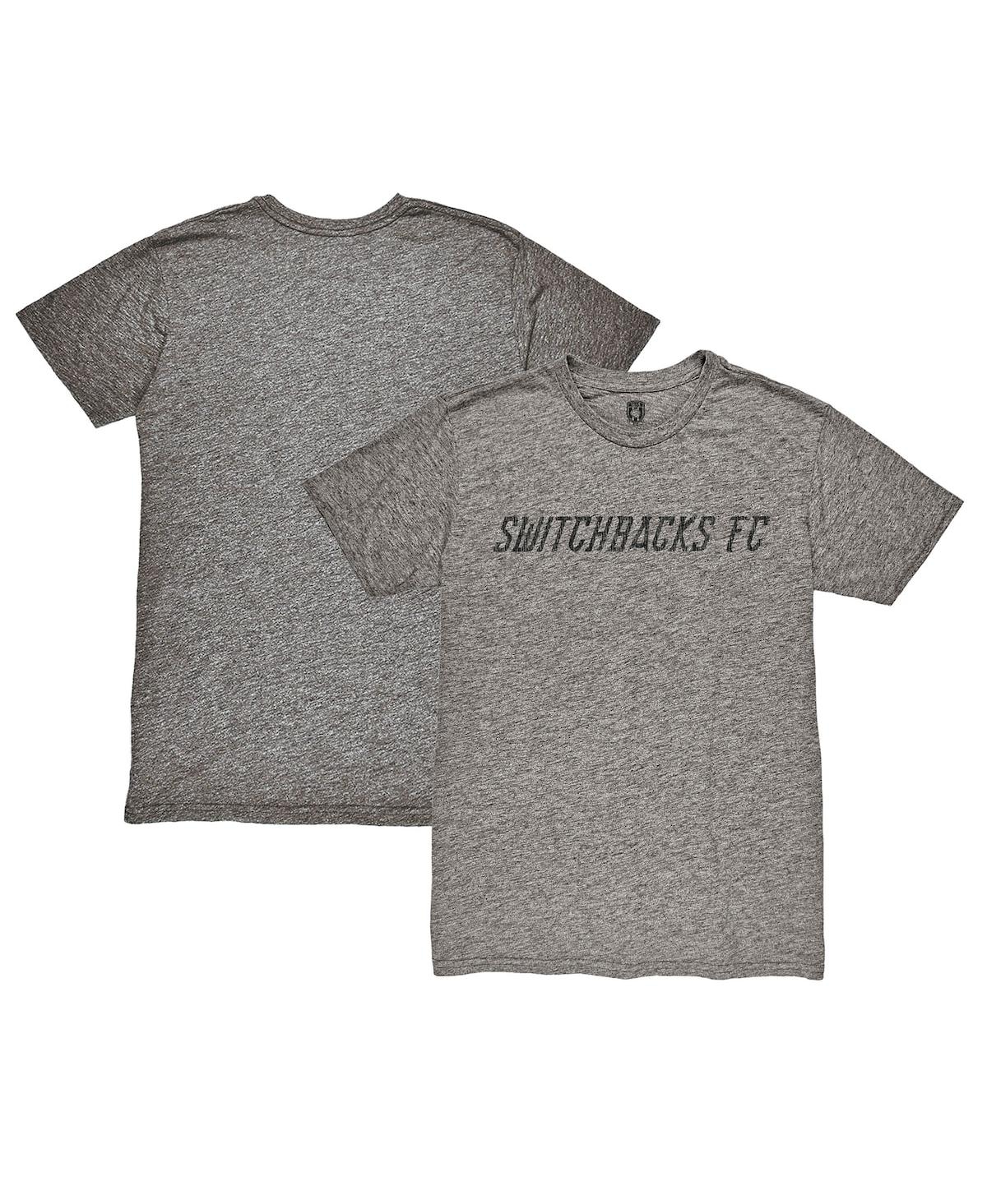 1863fc Men's Heather Gray Colorado Springs Switchbacks Fc Wordmark Tri-blend T-shirt In Gray