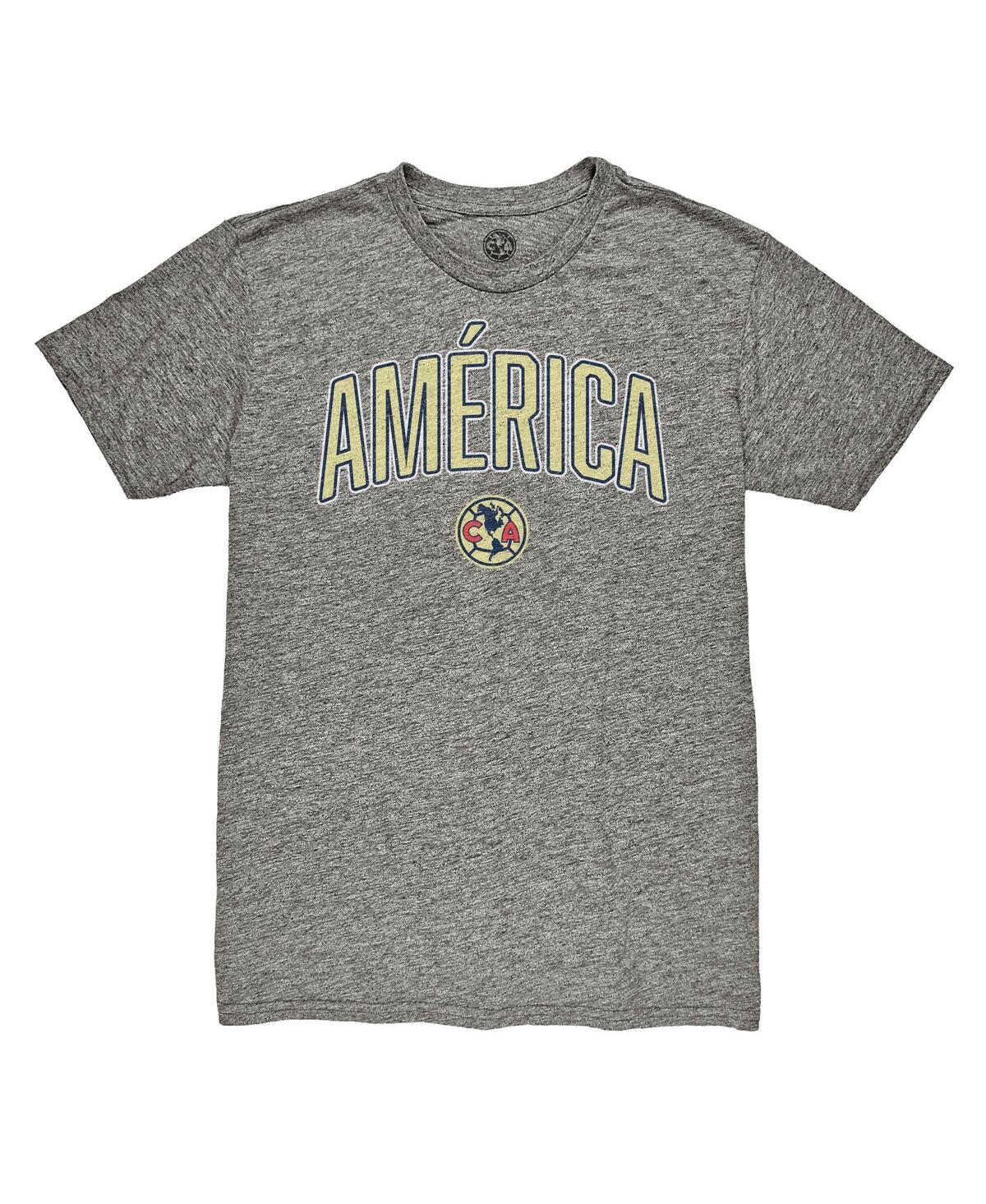 1863fc Men's Heather Gray Club America Wordmark Tri-blend T-shirt In Gray
