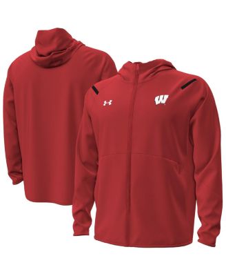 Under Armour - Men's Red Wisconsin Badgers Unstoppable Performance Fleece Hoodie&nbsp;Half-Zip Jacket
