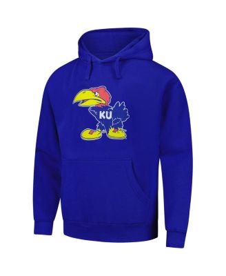 Men's Royal Kansas Jayhawks Logo Essential Fleece 2.0 Pullover Hoodie