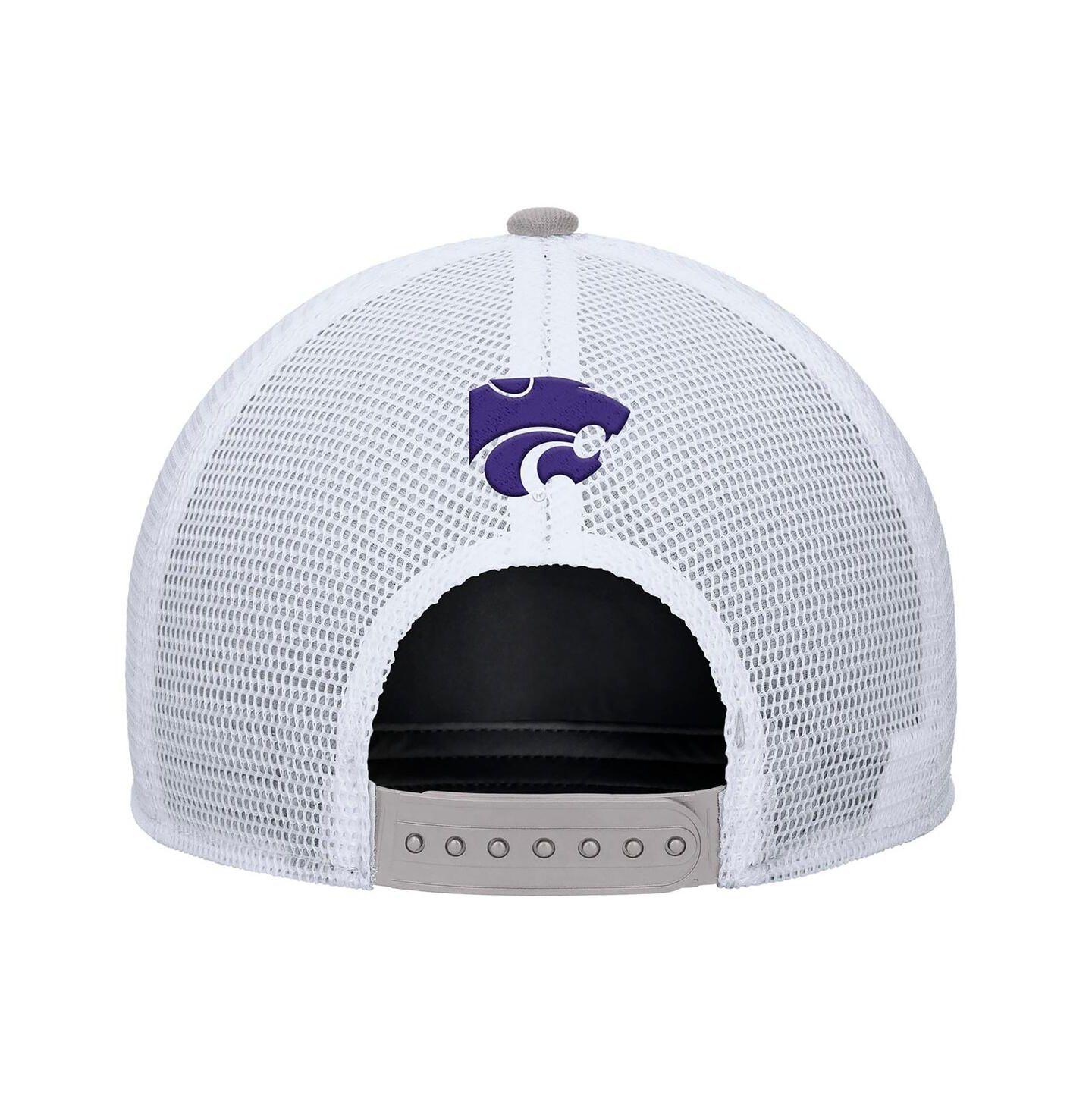 Мужская кепка Nike Pewter Kansas State Wildcats 2025 On-Field Rise Trucker Performance Adjustable Hat — фото 2