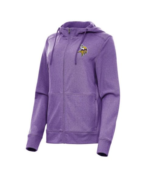 Женские худи Antigua Women's Heather Purple Minnesota Vikings Seeker Full-Zip Jacket
