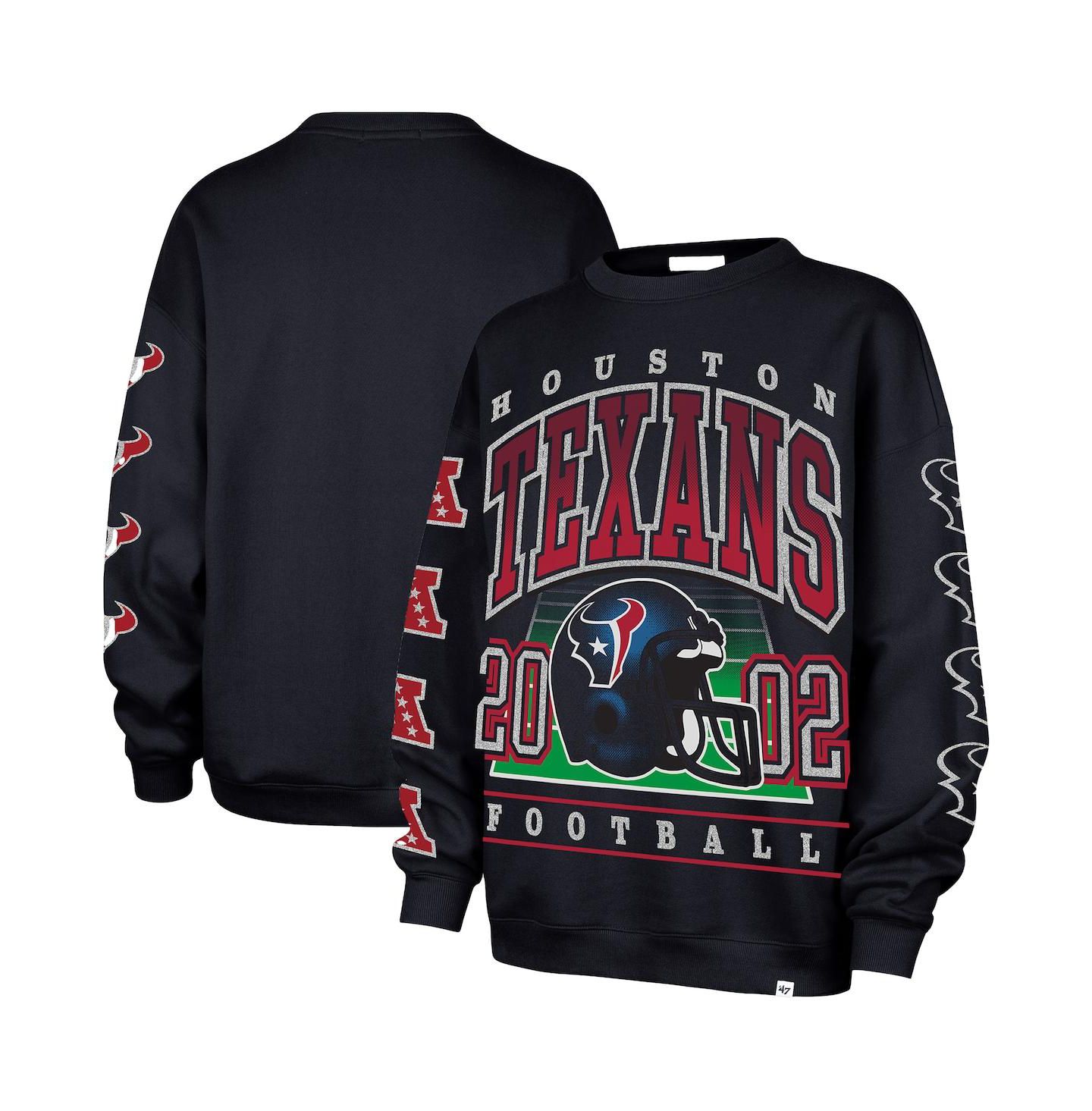 Женская толстовка '47 Brand Navy Houston Texans Go Big Oversized Pullover — фото 1