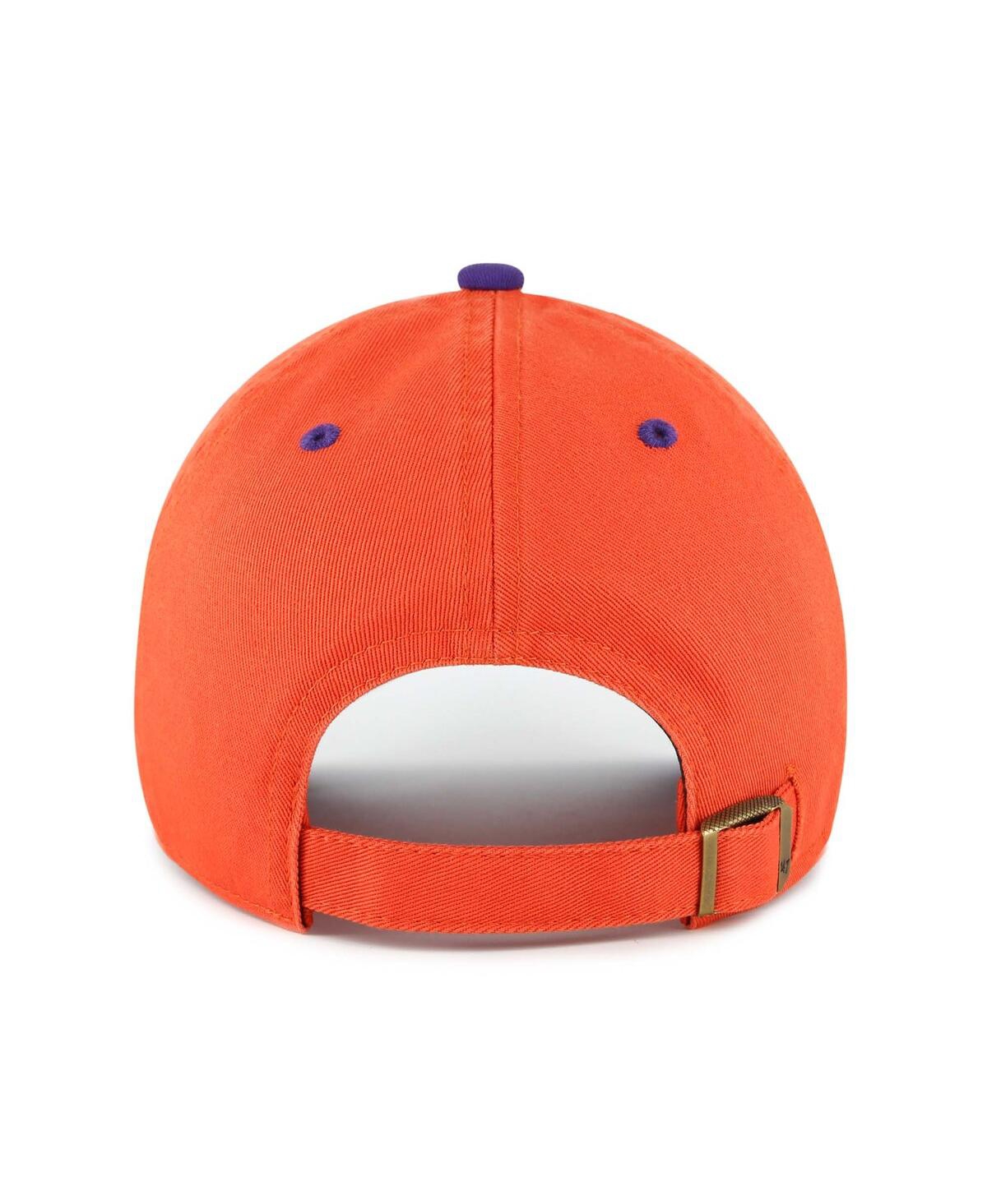 47 Brand Big Boys And Girls White Clemson Tigers Scooter Clean Up Adjustable Hat In Multi