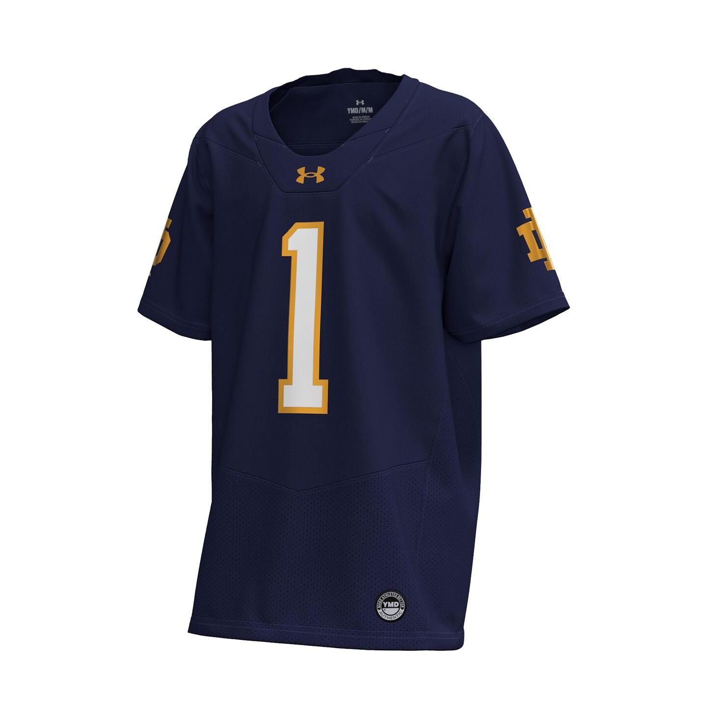 Детское футбольное джерси Under Armour Notre Dame Fighting Irish Replica, Navy — фото 3