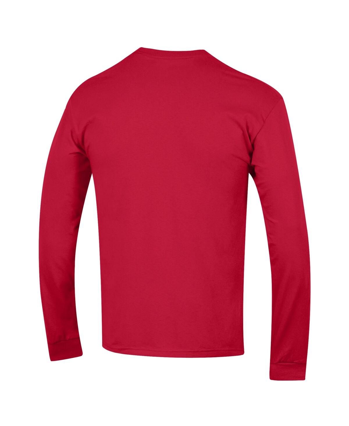 Champion Men's Scarlet Ohio State Buckeyes Basic Arch Long Sleeve T-shirt In Red