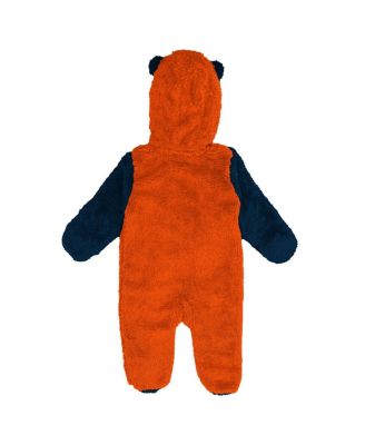 Baby Boys and Girls Orange Denver Broncos Stay Napping Fleece Bunting Full-Zip Sleeper