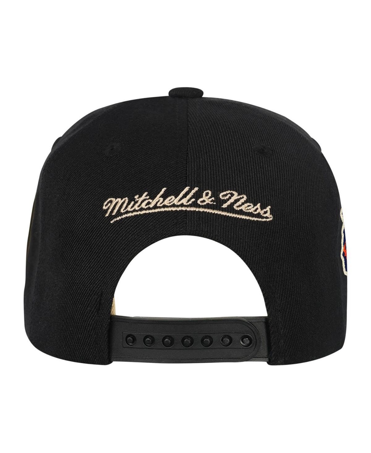 Mitchell & Ness Big Boys And Girls Black Chicago Bears Cream Team Script Snapback Hat In Black