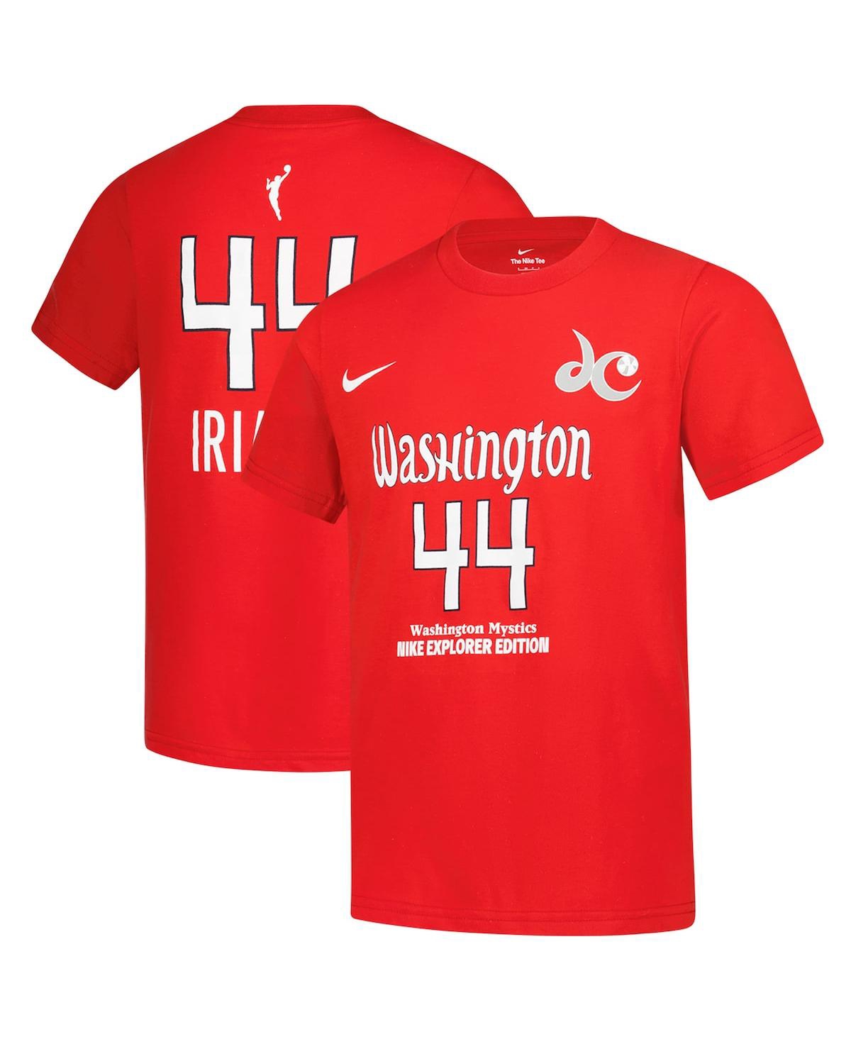 Nike Big Boys And Girls Kiki Iriafen Red Washington Mystics Explorer Edition Name Number T-shirt In Red