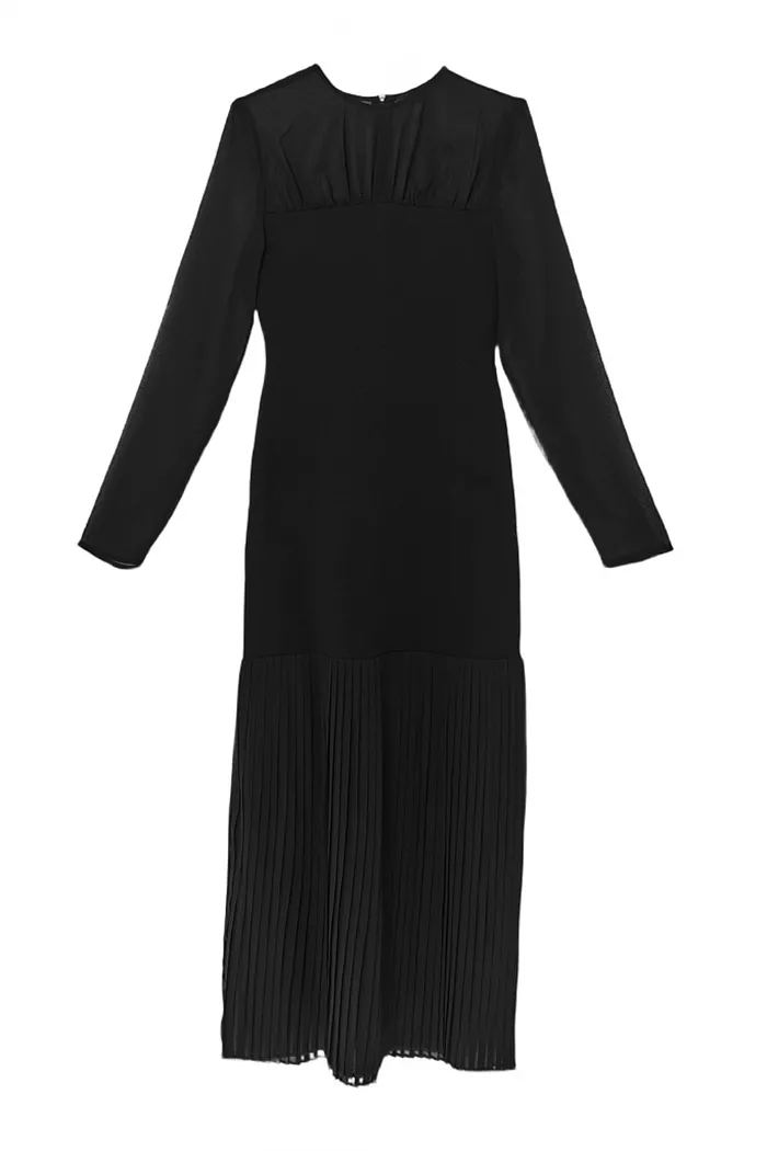 Women's Jersey Pleated Maxi Dress - thumbnail 6