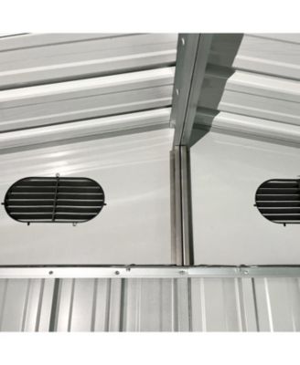 8x10 Metal Outdoor Storage Shed - Dark Grey