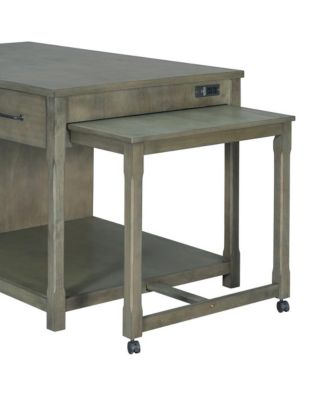 60" Extendable Kitchen Island with Power Outlets, Pull-Out Table & Drawers, Rolling Retro Kitchen Cart with USB Ports-