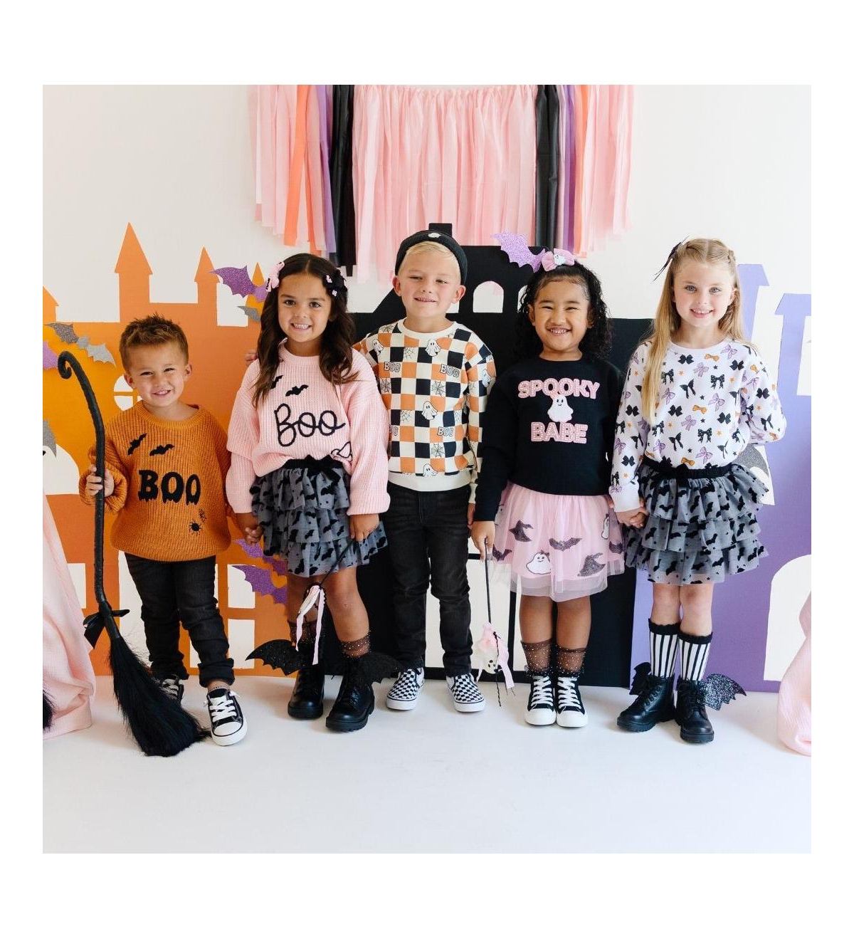Sweet Wink Baby Girls Spooky Babe Patch Halloween Sweatshirt