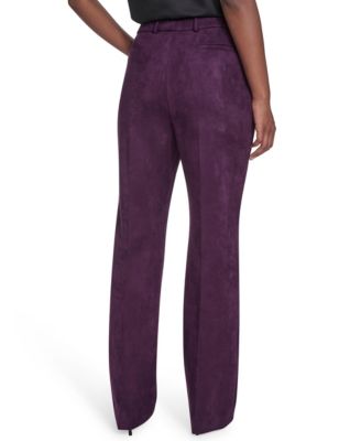Women's Faux Suede Straight Leg Pants
