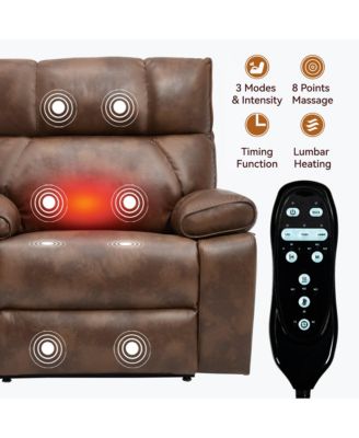 Massage Dual Motor Infinite Position Recliners Electric Lift Chair with Cup Holders and Power-Remote