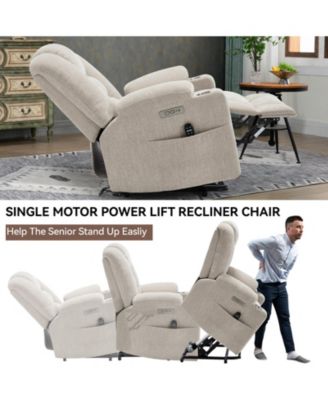 Large Power Lift Chair Recliner with Massage and Heat for Elderly