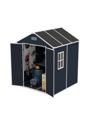 6x6 Resin Storage Shed - Waterproof, UV Proof, Dark Gray