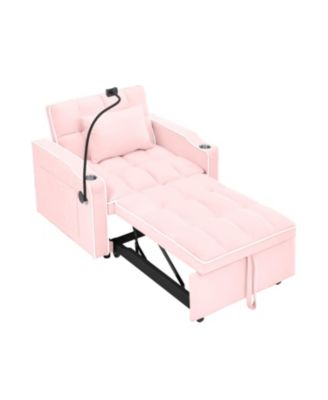 1 Pc. Chenille Upholstered Convertible Sleeper Chair Sofa Bed