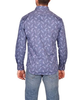 Men's Floral Paisley Long Sleeve Shirt