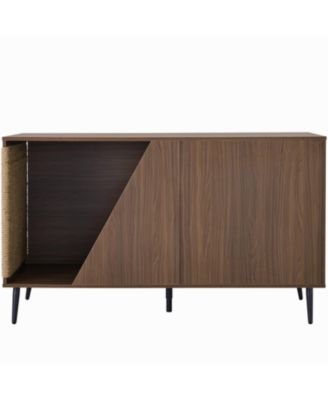 Mid-Century Side Table with Storage