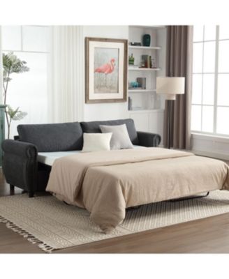 80.7" 2-in-1 Sofa Bed Sleeper with Large Mattress