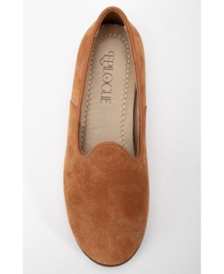 Istanbul Suede Leather Slip On Flats (Women)