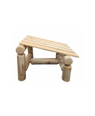 Cedar Log Slanted Ottoman