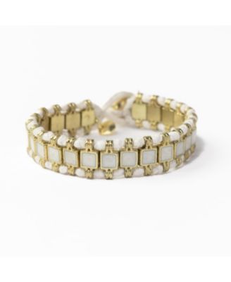 Josie enamel bracelet with loop latch