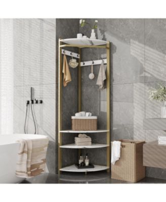 3-In-1 Narrow Corner Coat Rack Stand with Shoe Bench & Storage Shelf - 70.8" Tall Entryway Organizer for Hallway, Bedroom, Living Room - Space Saving Coat Hooks & Shoe Rack