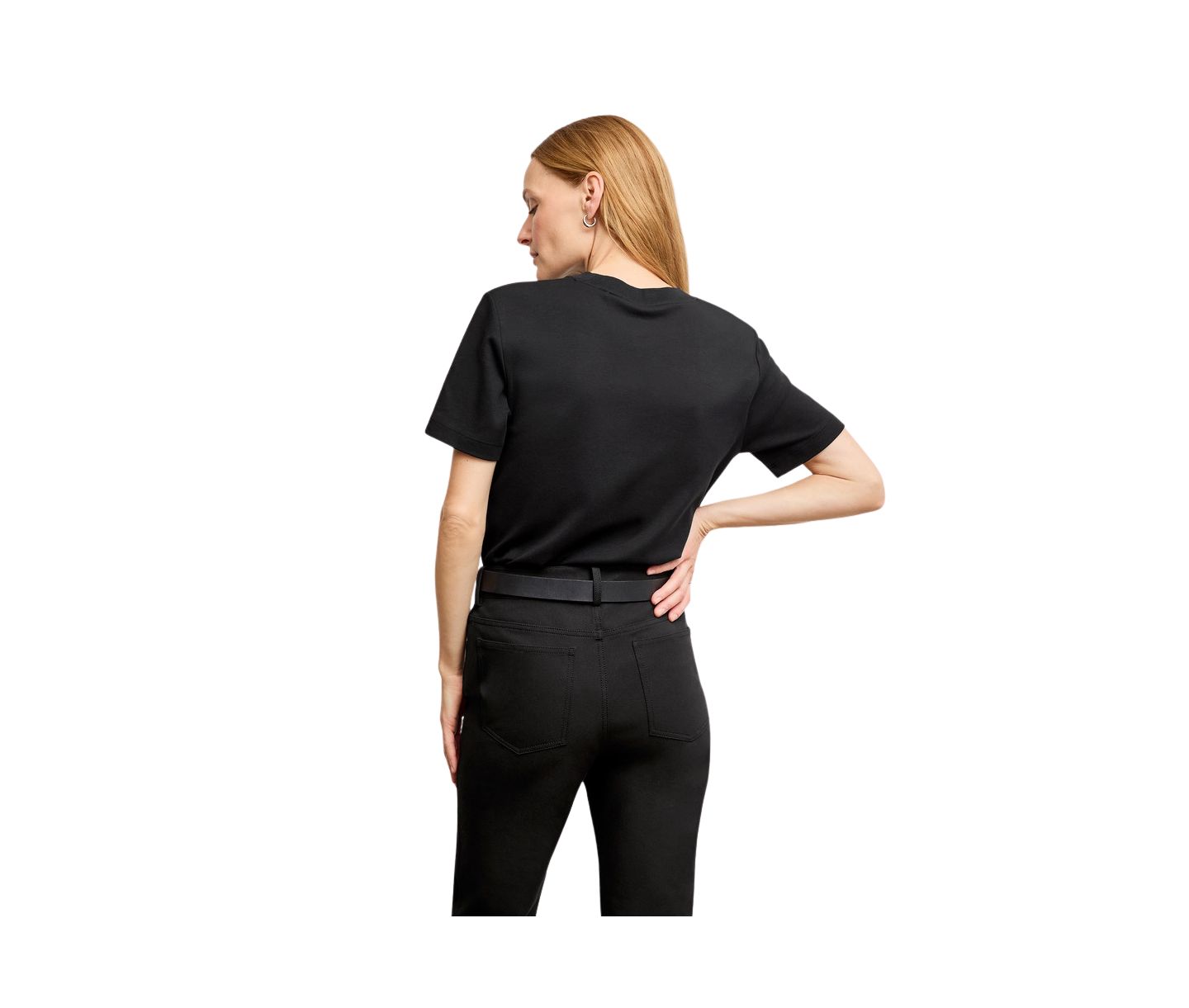 Женская футболка M.M.LaFleur Leslie - Organic Pima Cotton, цвет: Чёрный — фото 3