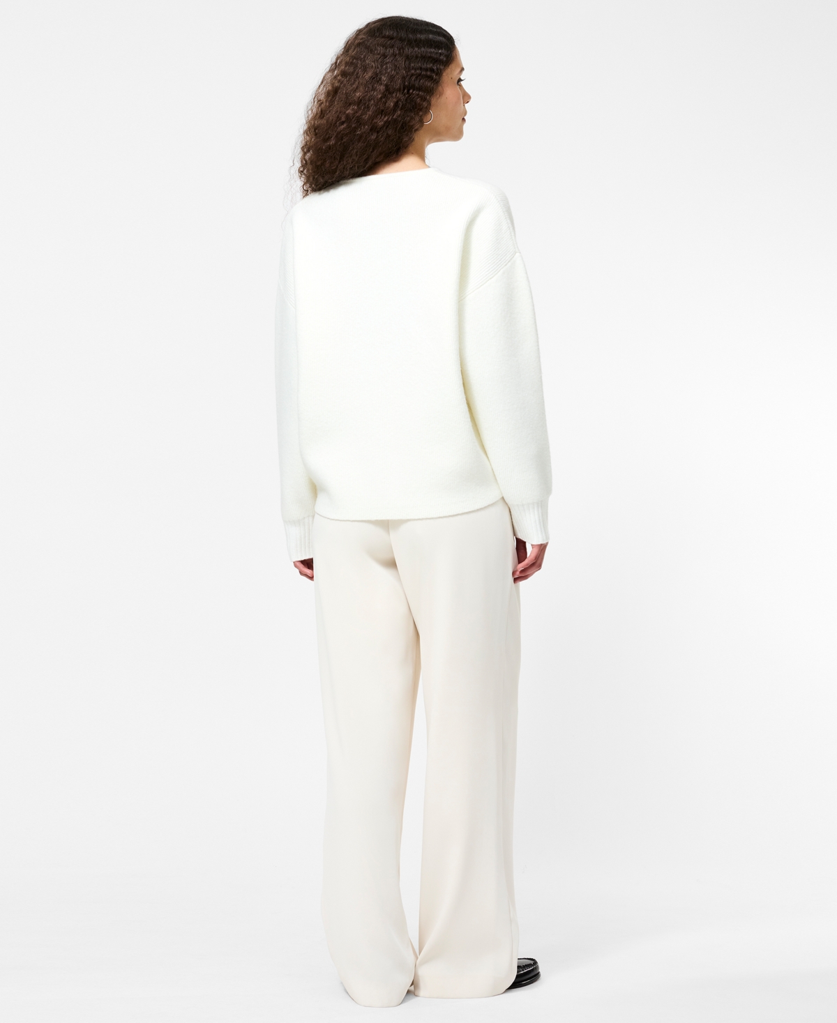 French Connection Riddley Drop Shoulder Cardigan In White