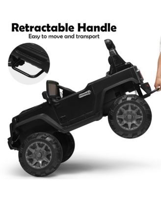 12V Kids Ride On Truck RC Car w/ LED Lights Music Trunk