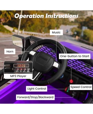 12V Kids Ride On Truck Car Electric Vehicle Remote with Music & Light