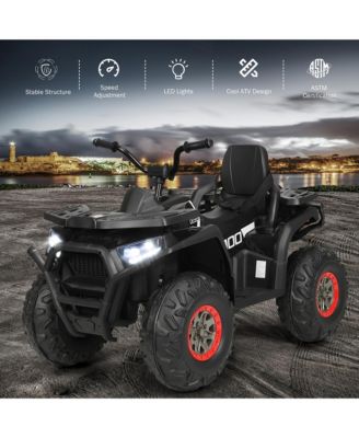 12V Kids Electric 4-Wheeler ATV Quad 2 Speeds Ride On Car w/MP3&LED Lights