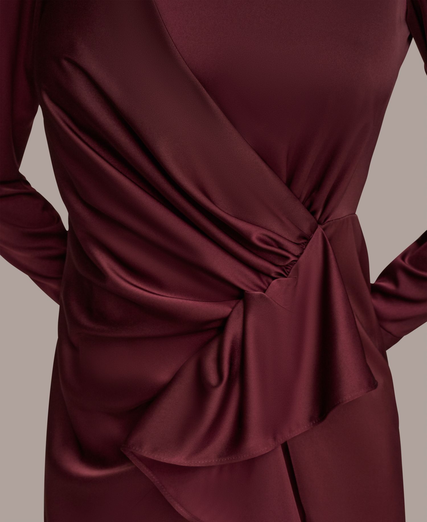 Petite Ruched Midi Dress