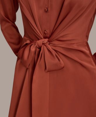 Women's Tie Front Shirt Dress