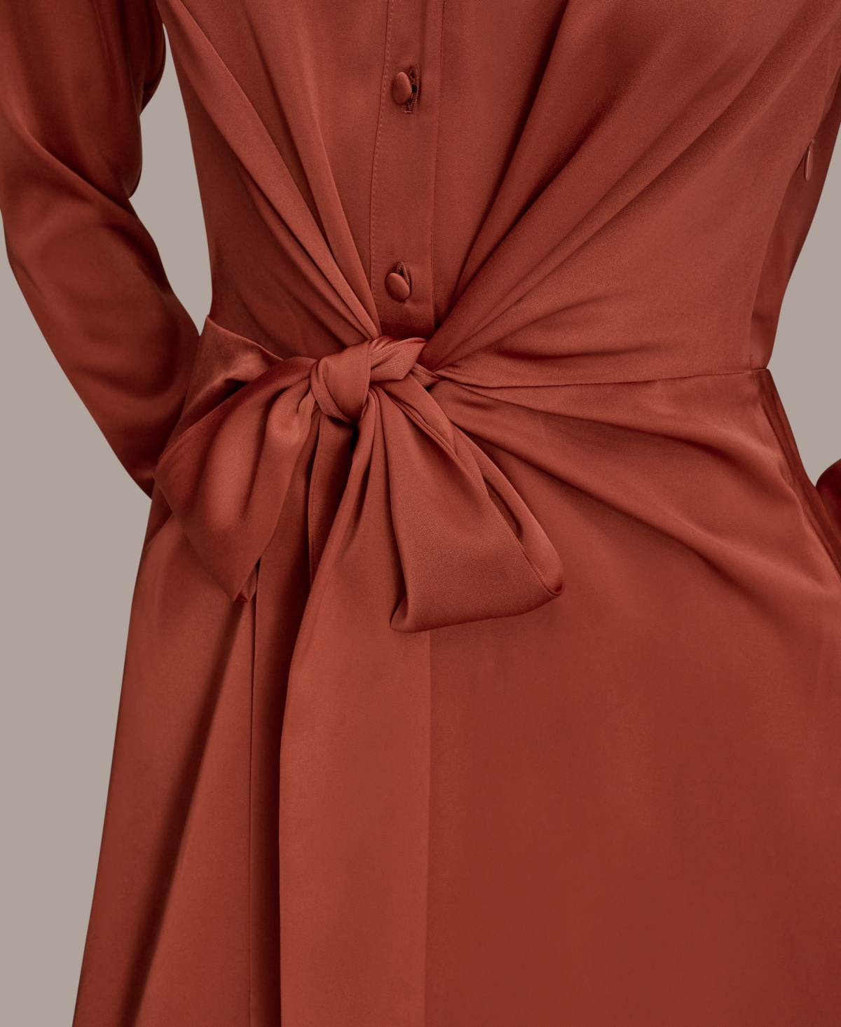 Donna Karan New York Women's Tie Front Shirt Dress